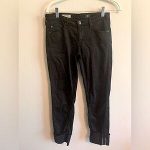 Adriano Goldschmied Black Cuffed Jeans size 26